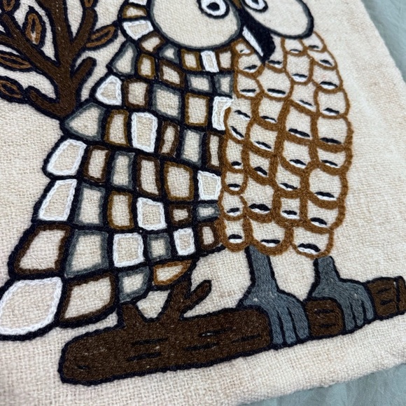 Harry Potter Inspired Embroidered Decorative Throw Pillow Case Owl 15x16 - Picture 4 of 12